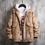 2025新款港风毛呢大衣男风衣春款学生宽松ins呢子外套j916P90，男装风衣，电商A157