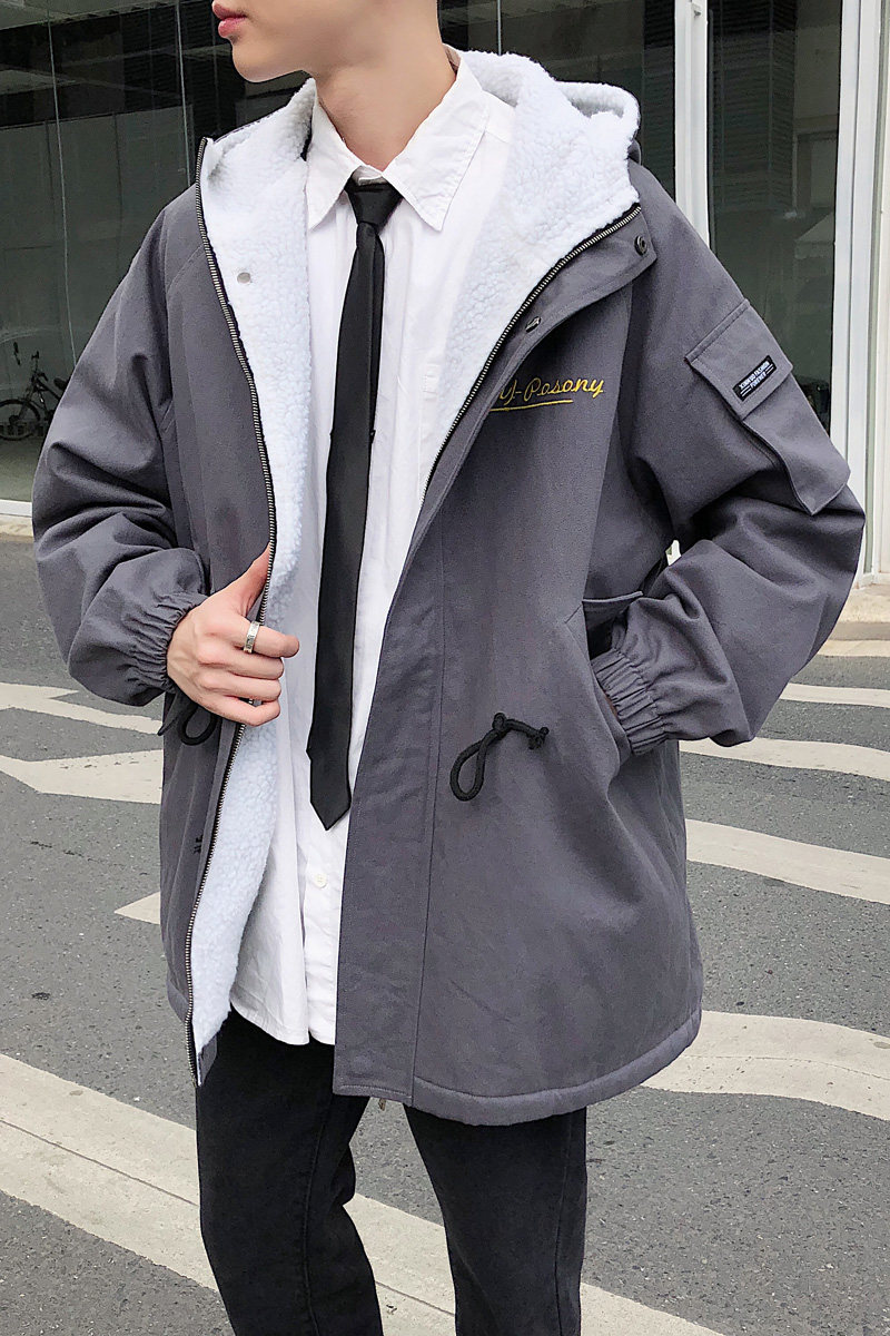 冬季加厚羊羔毛外套男士棉衣2025新款加绒棉服M918P120控148,男装棉衣,电商A157