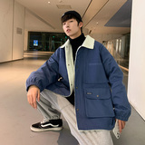 2020棉服男宽松羊羔毛外套港风棉衣冬加厚加绒M1912P120控158，男装棉衣，电商A157