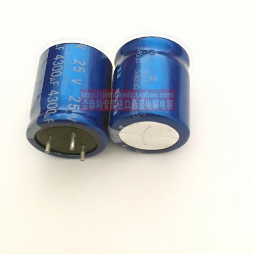 ELNA蓝袍音频电解电容25V4300UF 18X20 RJD 代4200UF25V 三脚短脚