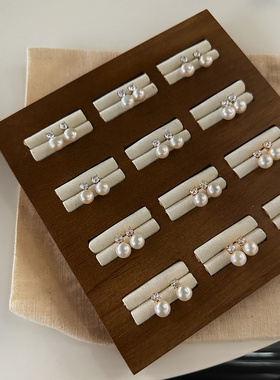 天然淡水馒头珍珠耳钉女925纯银针轻奢气质耳环2024新款小众耳饰