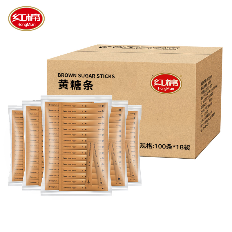 紅棉黃糖條100條*18袋