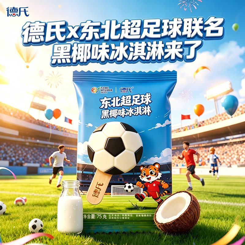 黑椰味冰淇淋家庭装椰子味雪糕