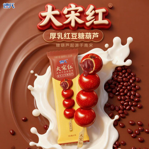 德氏大宋红厚乳红豆糖葫芦