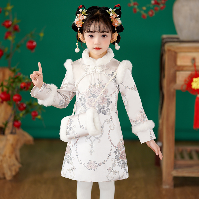 AGLFLIN女童加厚拜年服