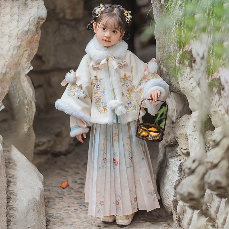 AGLFLIN汉服冬款女童古装拜年服唐装女孩女宝宝加厚中国风马面裙,童装/婴儿装/亲子装,汉服,淘宝优惠券,粉丝福利购,淘宝优惠卷