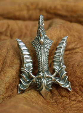 925银三叉戟吊坠礼物送友