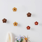 创意实木挂衣钩进门玄关墙壁挂衣架衣帽钩免打孔装 饰挂钩柜门把手