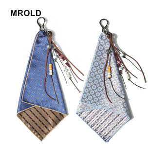 MROLD原创小众流苏绳提花小方巾腰链裤子配饰挂件装饰包包钥匙扣