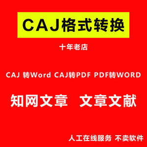 CAJ转WORD CAJ转PDF CAJ人工转换 WORD排版 PDF编辑 PDF转WORD