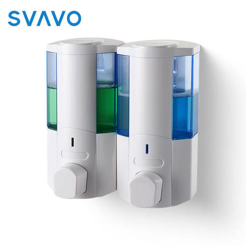 瑞沃（SVAVO）手动皂液器壁挂式免打孔餐厅洗手液盒卫生间浴室洗