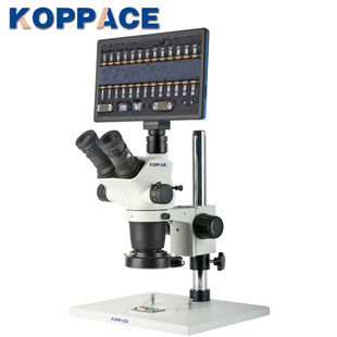 45X三目立体电子显微镜200万像素高清相机可拍照录像 KOPPACE6.7X