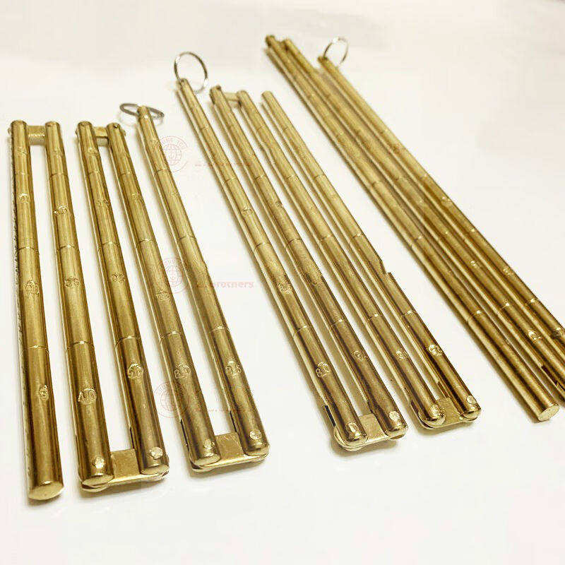 勋狸粑船用测深杆测深尺370306量水深铜刻度尺铜折尺量油尺测深锤