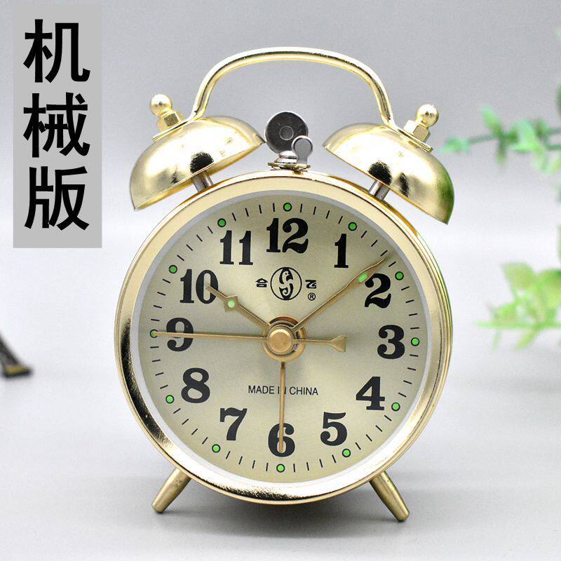 上发条复古机械马蹄钟起床困难户懒人超大声金属学生闹钟机械版81