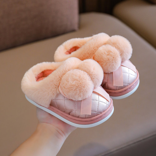 风儿童棉拖鞋防水公主秋冬季