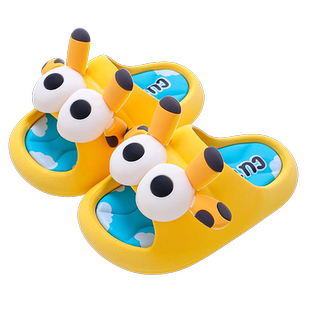 儿童拖鞋夏季男女童卡通长颈鹿中大童室内家居亲子防滑宝宝凉拖鞋