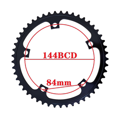 TRUYOU死飞车单速厚齿BCD144 49T盘片黑色银色1/8齿厚