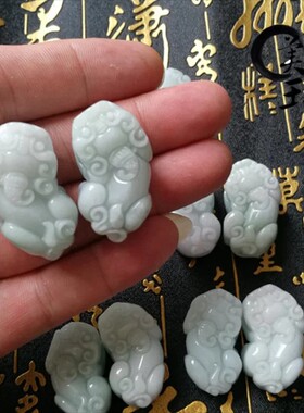 正品天然翡翠貔貅吊坠翡翠玉项链A货玉貔貅挂件男女款玉坠