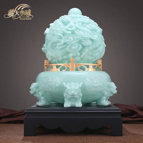 鑫大华威（xindhw）招财九转乾坤鼎摆件玉石入户玄关客厅电视柜办