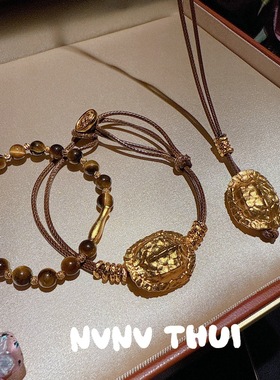 古法花丝 新中式财神乌龟壳手链虎眼小黄鱼手串 简约百搭盘缠项链