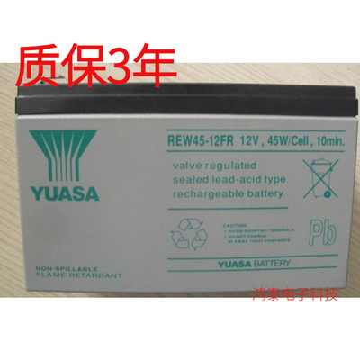 汤浅蓄电池REW45-12FR汤浅蓄电池YUASA 12V45W蓄电池质保3年