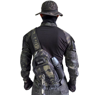 小号多功能路亚包斜挎包单肩背包钓鱼包胸包腰包路亚钳控鱼器背包