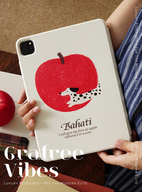 GREFREE.原创平安顺梨适用于ipad磁吸可拆卸保护壳三折air67平板套pro11寸 13寸mini6/7防弯全包软边保护套