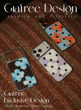 GRAFREE原创撞色花花新款ins风镜面手机壳适用iphone17promax苹果16pro渐变15pro苹果14软壳全包