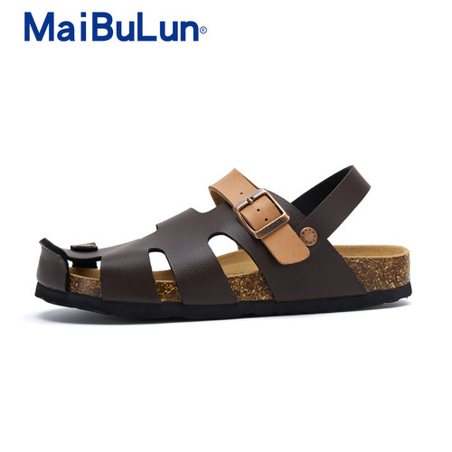 麦步伦勃肯两穿软木镂空凉鞋