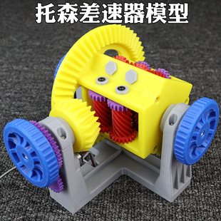 托森差速器模型托森式自锁限滑双蜗轮蜗杆结构3D打印汽车教学教具
