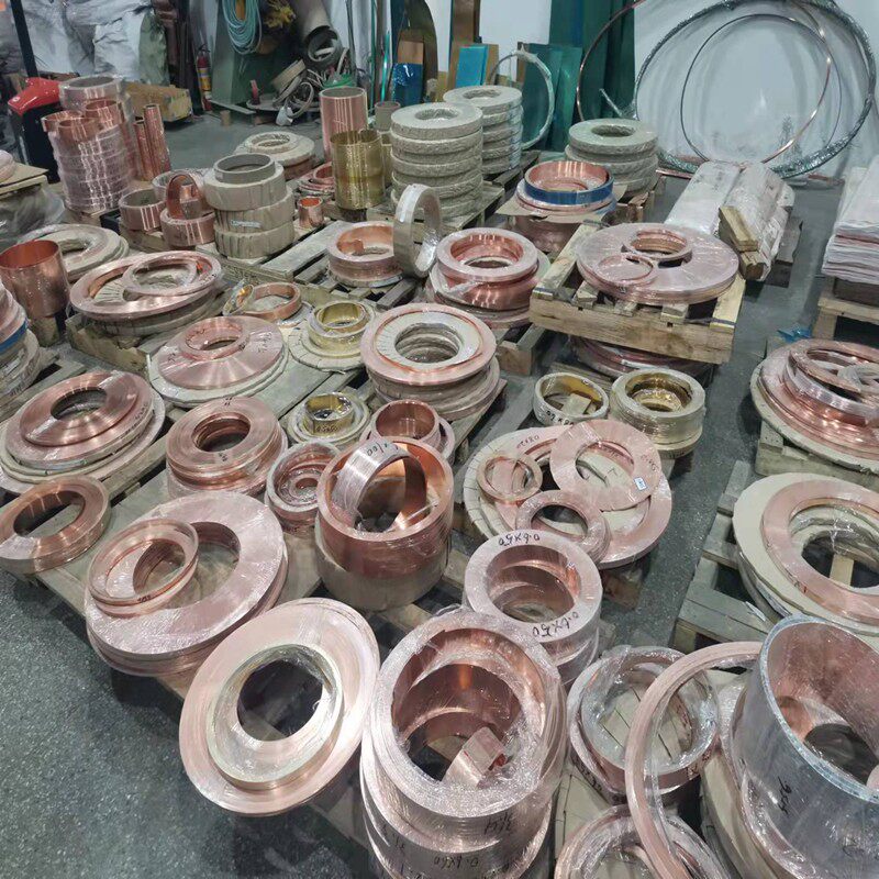 t2纯紫铜带镀锡镀镍铜箔0.01-0.2mm 0.2-3mm 精密分条加工可2mm宽