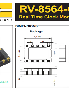 RV-8564-C2 32.768K 32.768KHZ RTC MICRO 微晶 时钟IC 有源晶振
