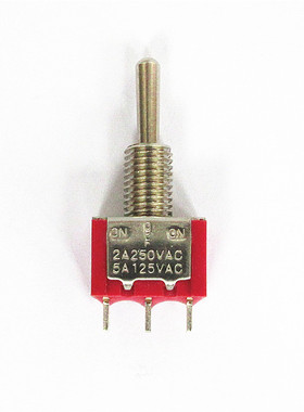 6MM钮子开关红色MTS-123双边复位摇头拨动开关3脚3档微型摇杆钮子