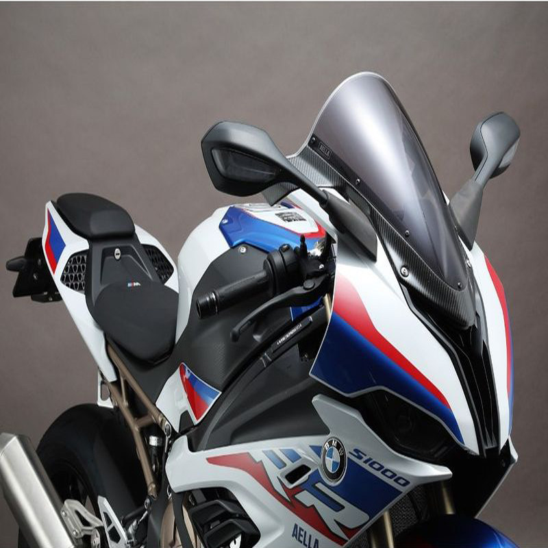 bmw宝马 s1000rr m 19-22碳纤维摩托车改装配件 加高风挡透明黑色