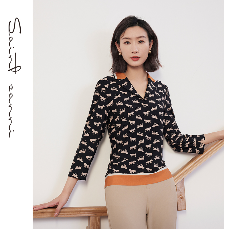 衬衫圣轩尼春夏百搭修身