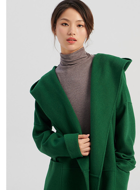 圣轩尼秋冬100%羊毛舒适柔软气质通勤显瘦大衣G15353