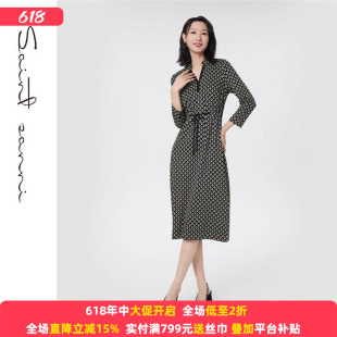 圣轩尼新款高级感原创设计花型优雅气质女士花边长袖连衣裙F171