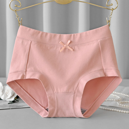 女士棉质中腰包内裤女舒适三角裤