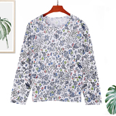 老太太薄款 开衫 长袖 秋冬季 外套透气老人纯棉家居睡衣女奶奶装 碎花