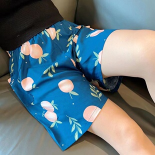 妈妈休闲家居裤 纯棉绸阿姨透气凉快五分短裤 睡裤 中年妇女夏天薄款