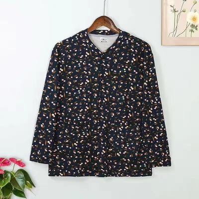 老太太开衫系扣德绒冬装宽松大码