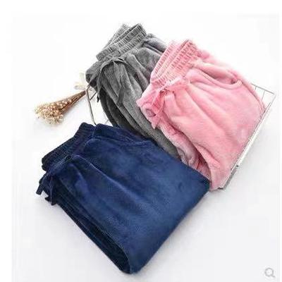 奶奶冬季保暖家居裤直筒加厚大码