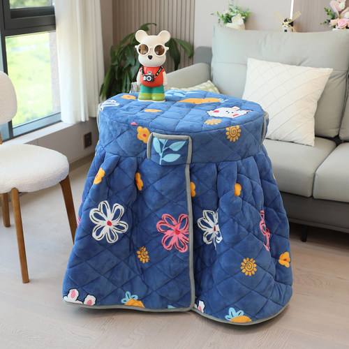 三层加绒加厚圆形冬季烤火罩