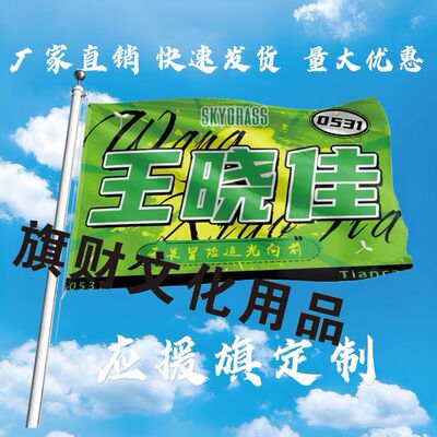 王晓佳应援大旗明星应援旗帜王晓佳演唱会音乐节户外应援旗定制