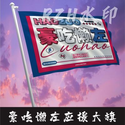 豪吃懒左应援大旗TF家族张峻豪左航组合应援旗帜演唱会音乐节定制