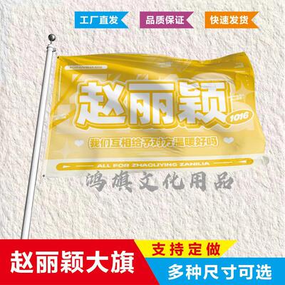 赵丽颖应援大旗明星帜演唱