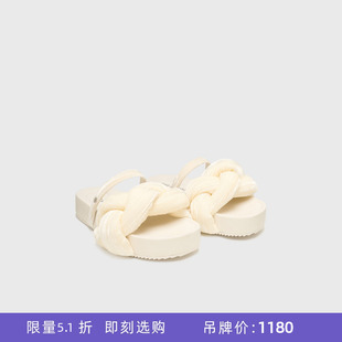lost echo多巴胺扭结麻花细带一脚蹬凉拖鞋 断码
