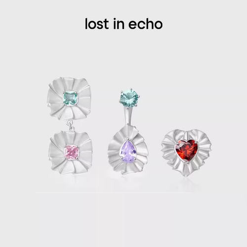 lostinecho高级轻奢褶皱边耳环