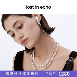 原创设计师款 echo 拼接项链耳钉珍珠锁骨链女轻奢小众 lost