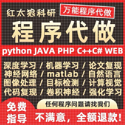 python代编程序机器深度学习代做C#C++C语言php代码定制程序java